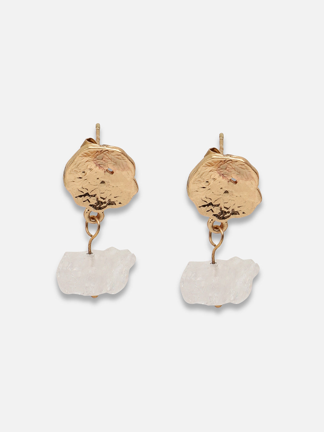 GOLD PLATED PARTY DESIGNER STONE DROP EARRING FOR WOMEN