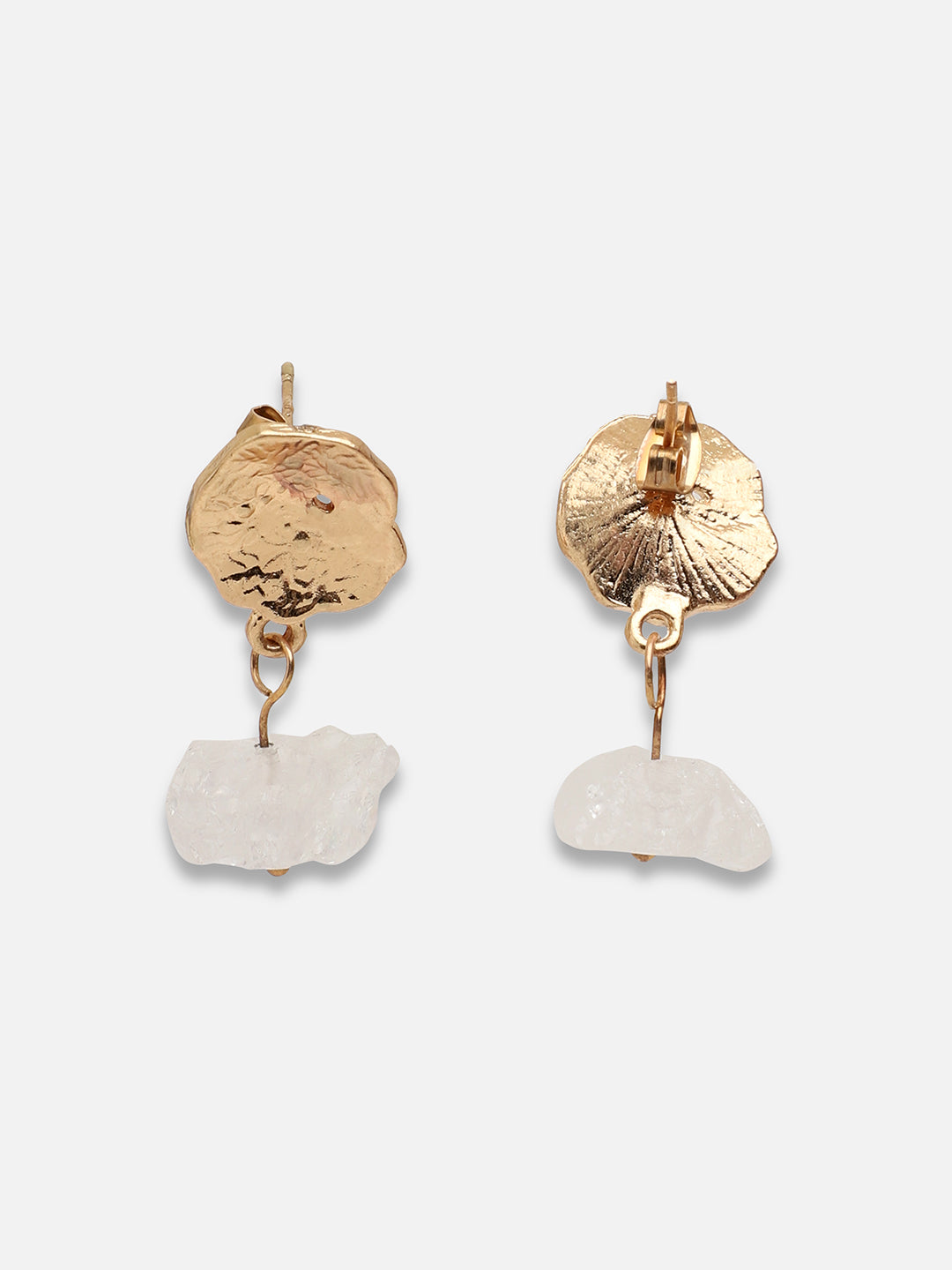 GOLD PLATED PARTY DESIGNER STONE DROP EARRING FOR WOMEN