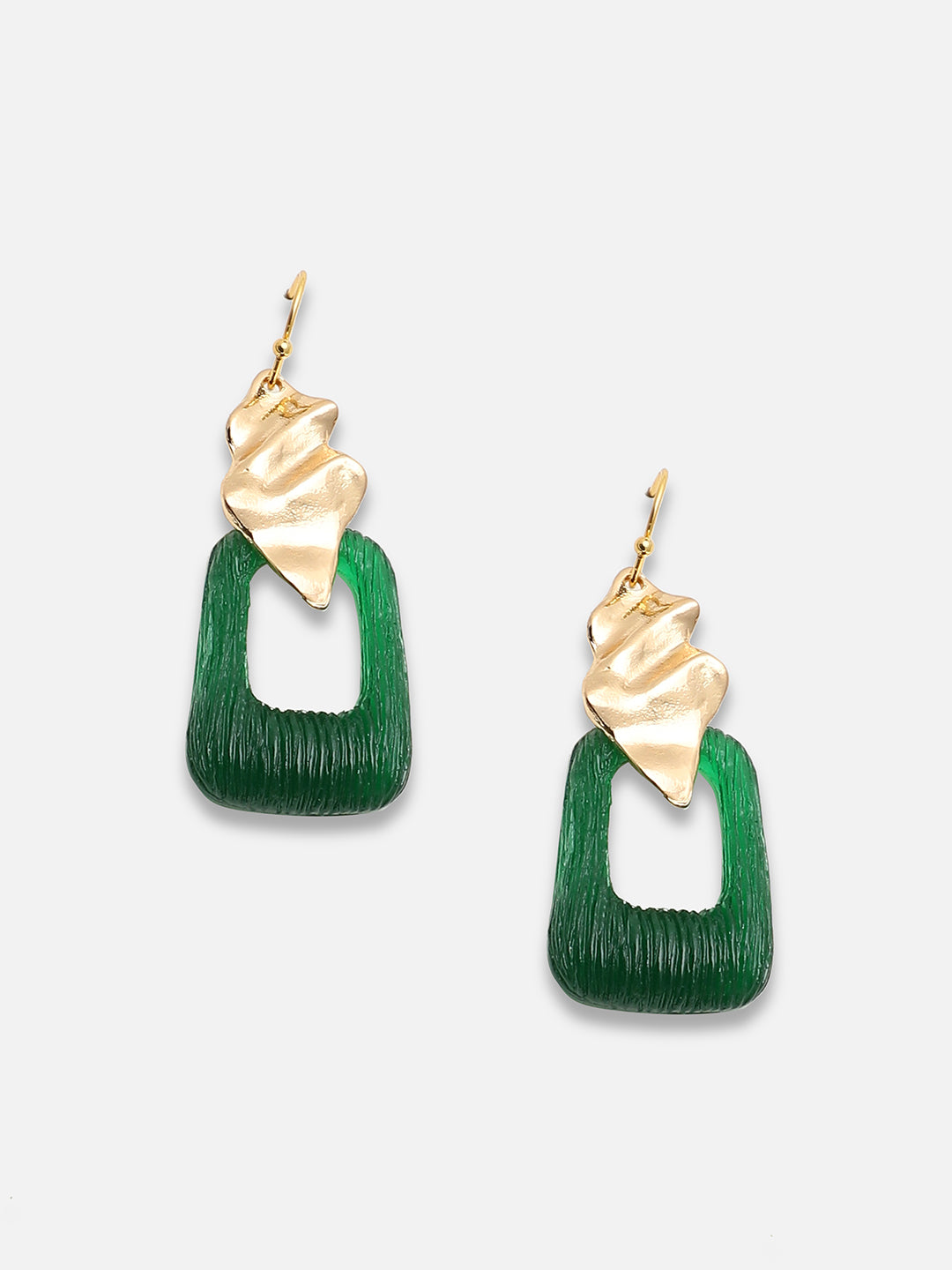 GOLD PLATED PARTY DESIGNER STONE DROP EARRING FOR WOMEN