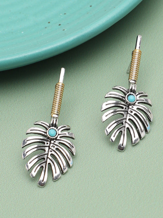 GOLD PLATED PARTY DESIGNER STONE DROP EARRING FOR WOMEN