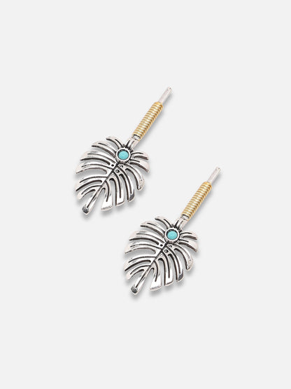 GOLD PLATED PARTY DESIGNER STONE DROP EARRING FOR WOMEN