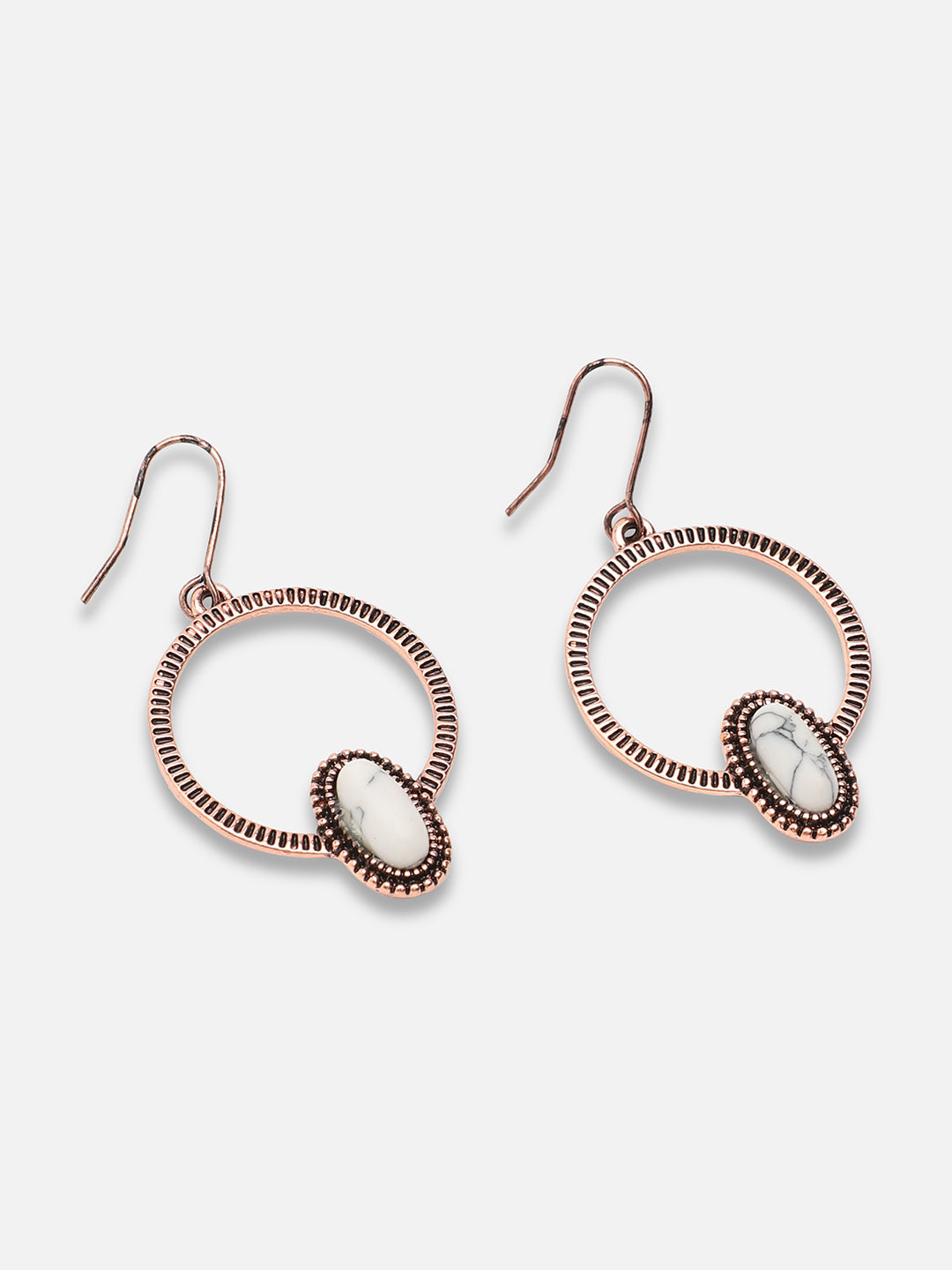 GOLD PLATED PARTY DESIGNER STONE DROP EARRING FOR WOMEN