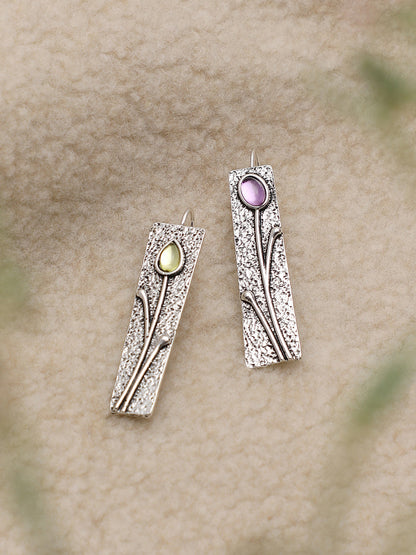 GOLD PLATED PARTY DESIGNER STONE DROP EARRING FOR WOMEN