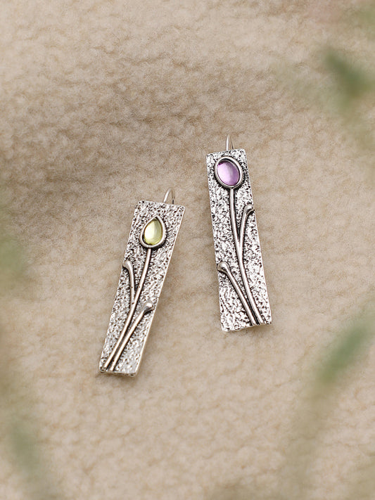 GOLD PLATED PARTY DESIGNER STONE DROP EARRING FOR WOMEN