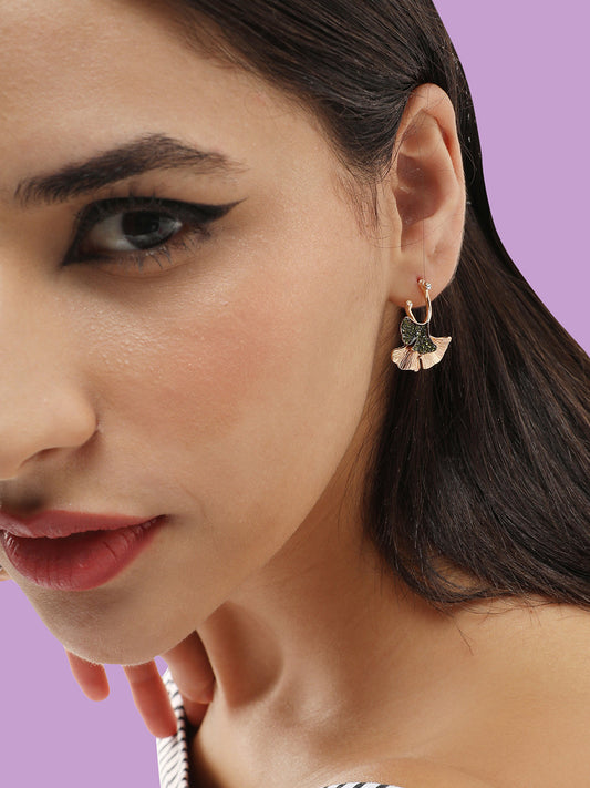 GOLD PLATED PARTY DESIGNER STONE STUD FOR WOMEN