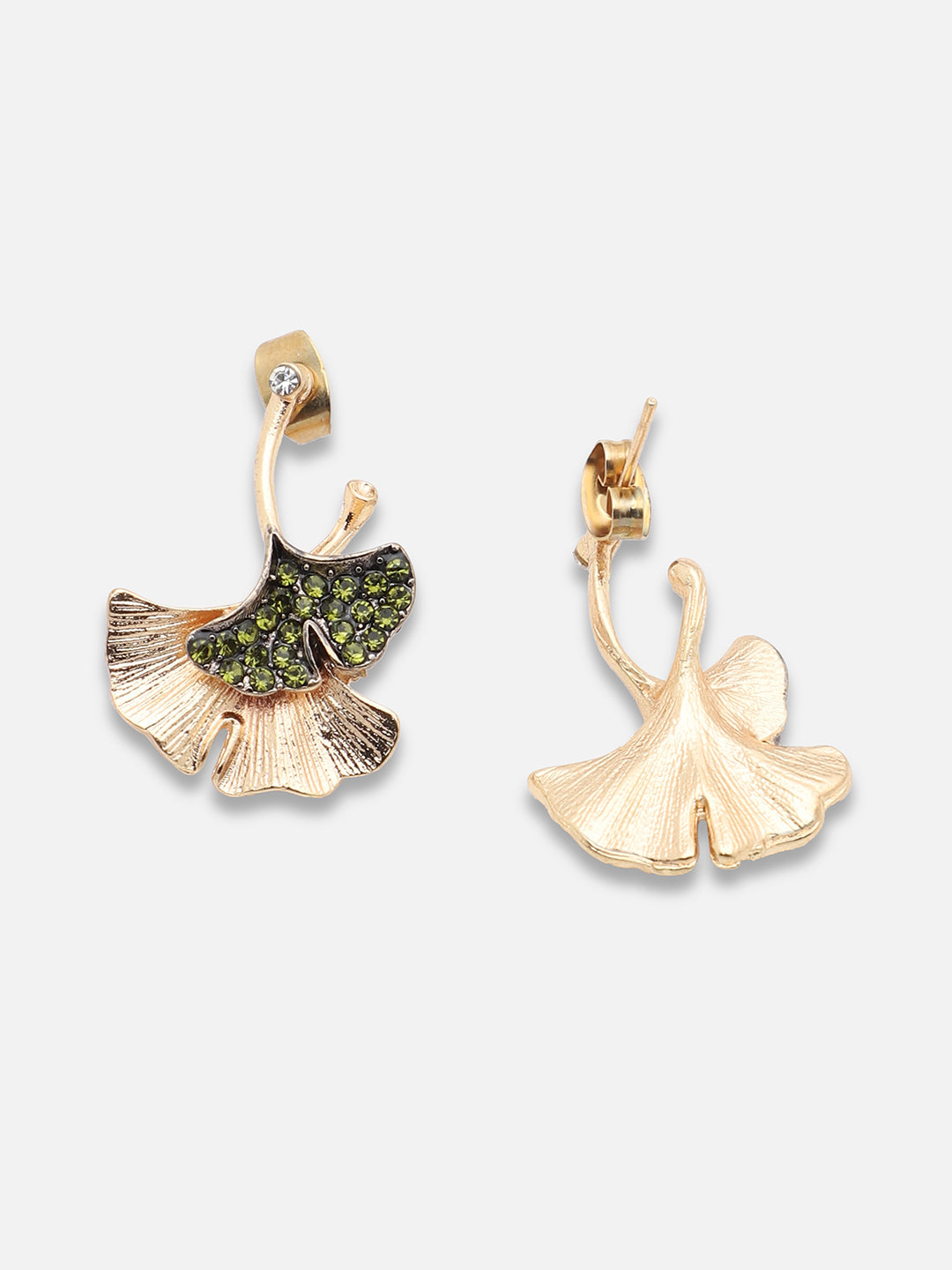 GOLD PLATED PARTY DESIGNER STONE STUD FOR WOMEN