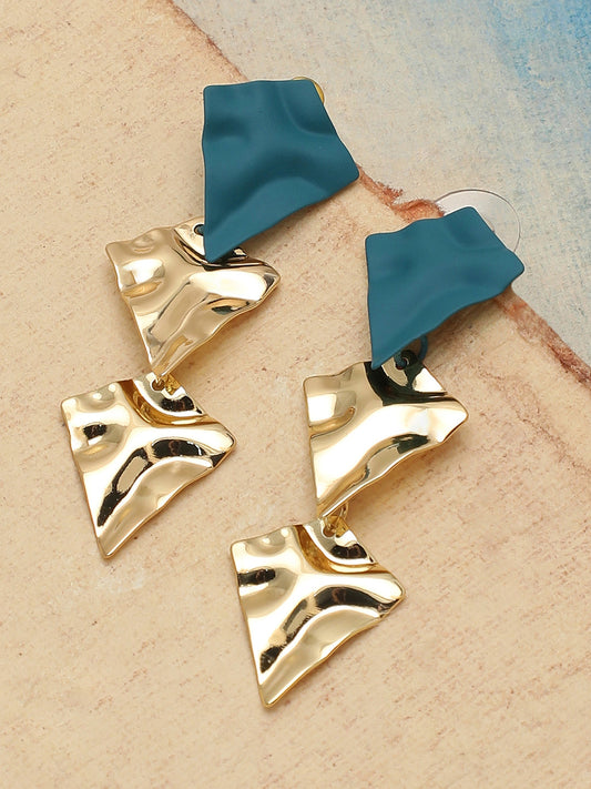 GOLD PLATED PARTY DESIGNER DROP EARRING FOR WOMEN