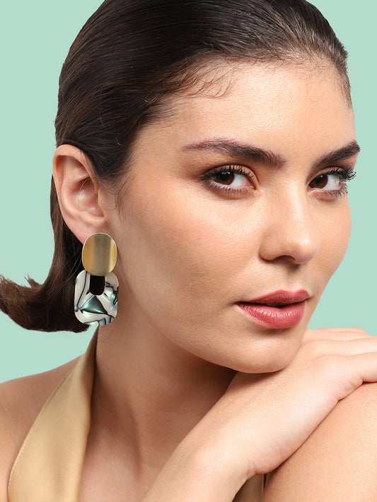 GOLD PLATED PARTY DESIGNER DROP EARRING FOR WOMEN
