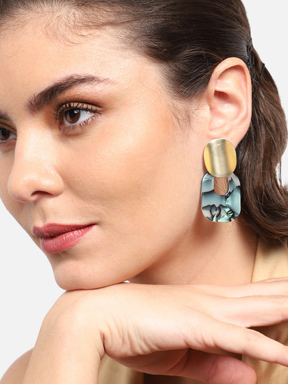 GOLD PLATED PARTY DESIGNER DROP EARRING FOR WOMEN