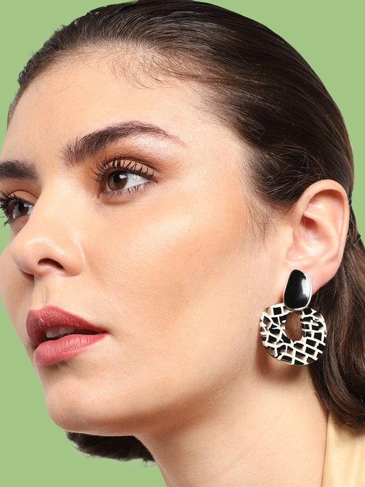 GOLD PLATED PARTY DESIGNER DROP EARRING FOR WOMEN