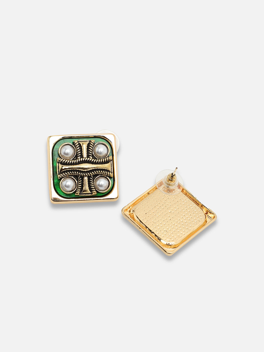 Gold Plated Party Designer Stone Stud For Women