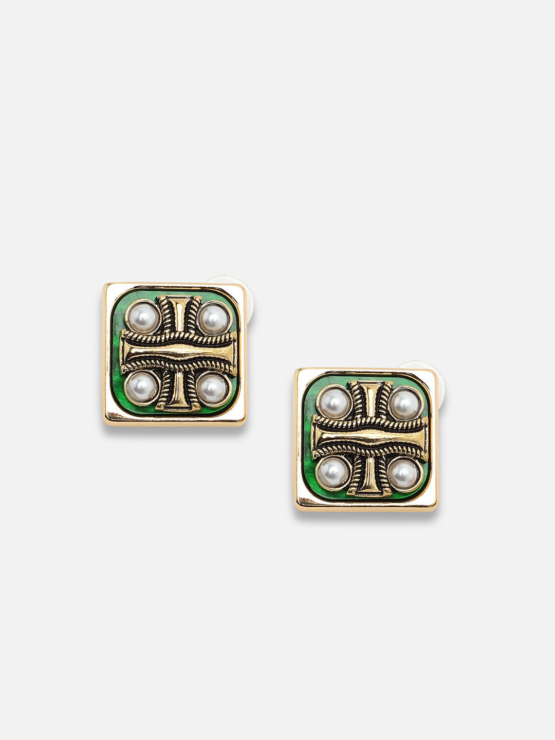 Gold Plated Party Designer Stone Stud For Women