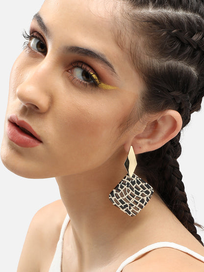 GOLD PLATED PARTY DESIGNER DROP EARRING FOR WOMEN