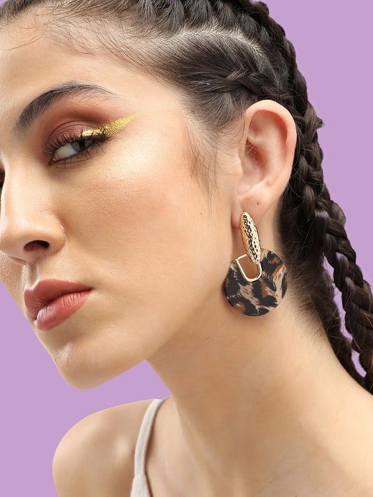 GOLD PLATED PARTY DESIGNER DROP EARRING FOR WOMEN