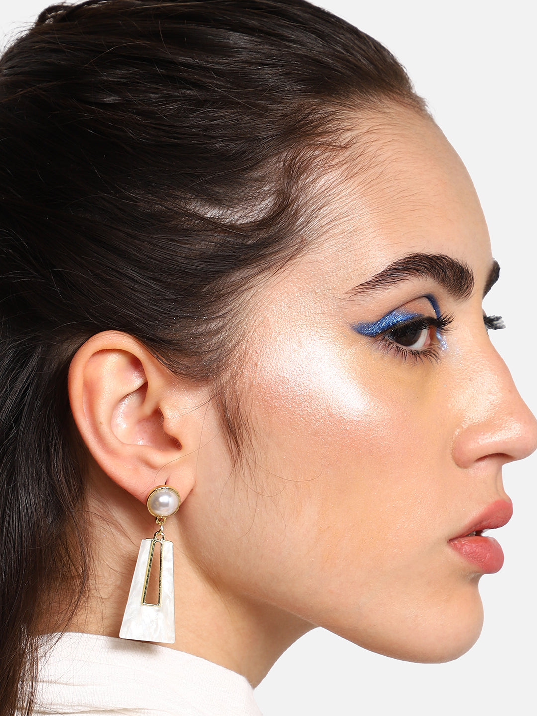 Gold Plated Party Pearls Drop Earring For Women