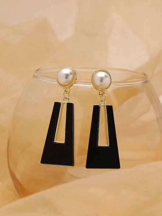 Gold Plated Party Pearls Drop Earring For Women