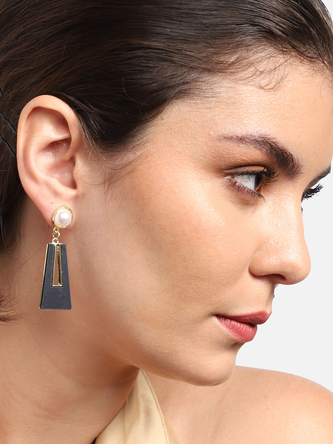 Gold Plated Party Pearls Drop Earring For Women
