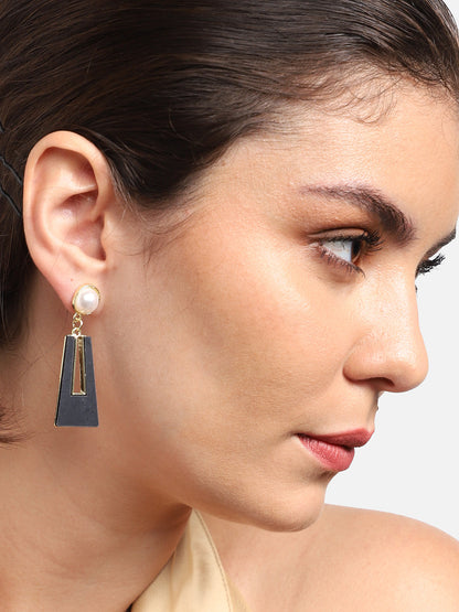 Gold Plated Party Pearls Drop Earring For Women