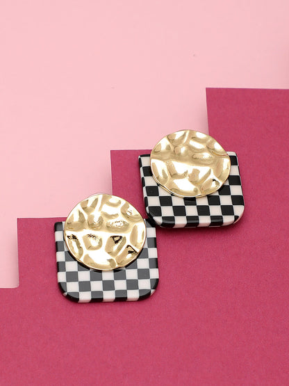 GOLD PLATED PARTY DESIGNER STUD FOR WOMEN