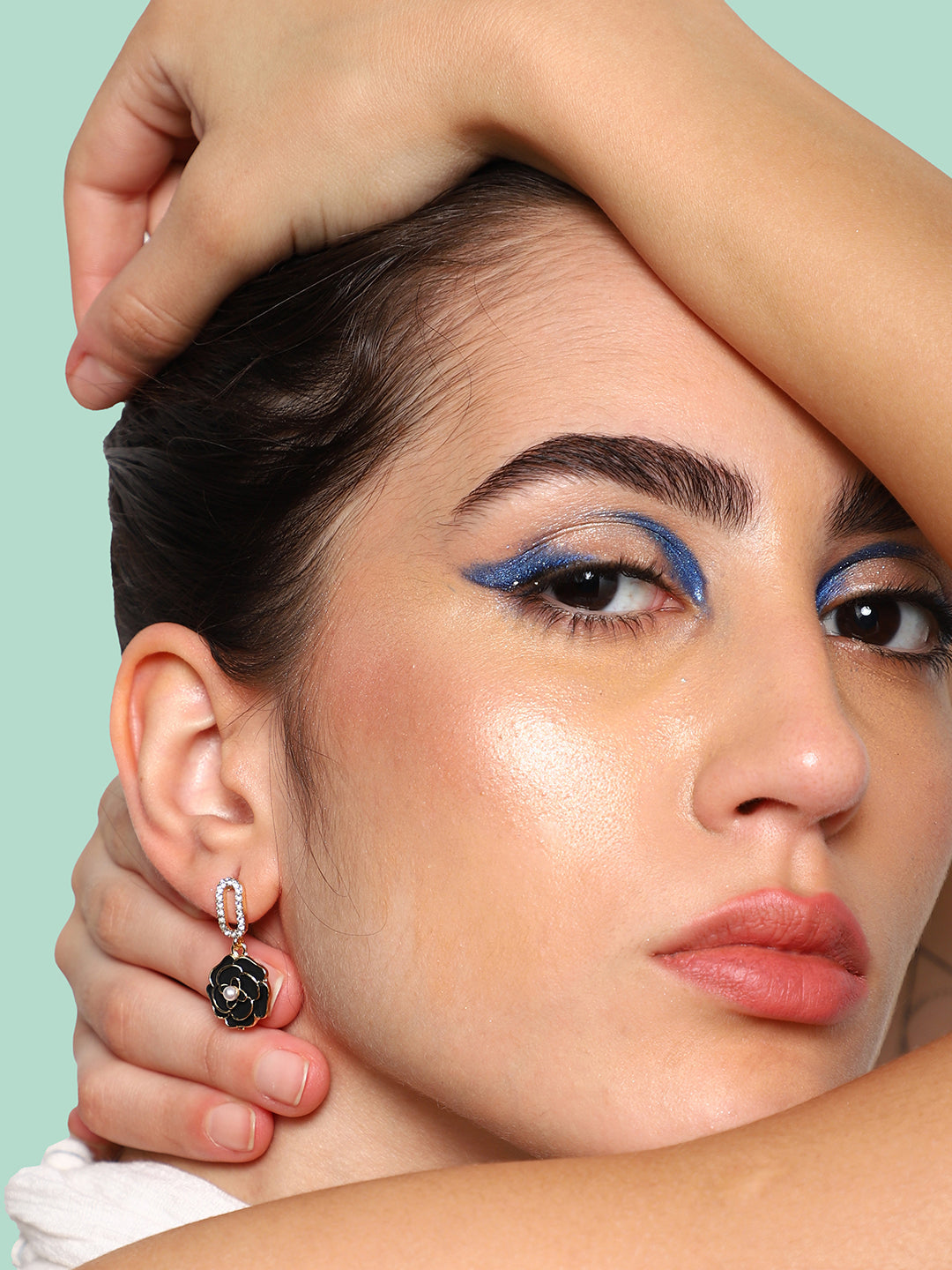 Gold Plated Party Designer Stone Drop Earring For Women