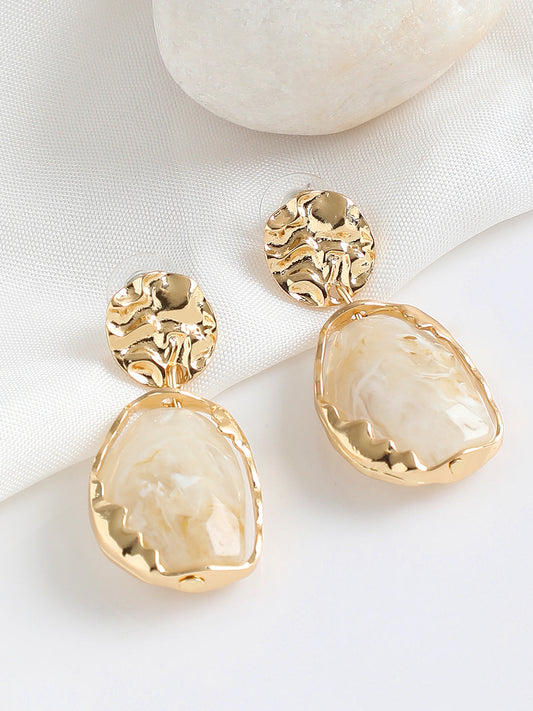 Gold Plated Party Designer Stone Drop Earring For Women