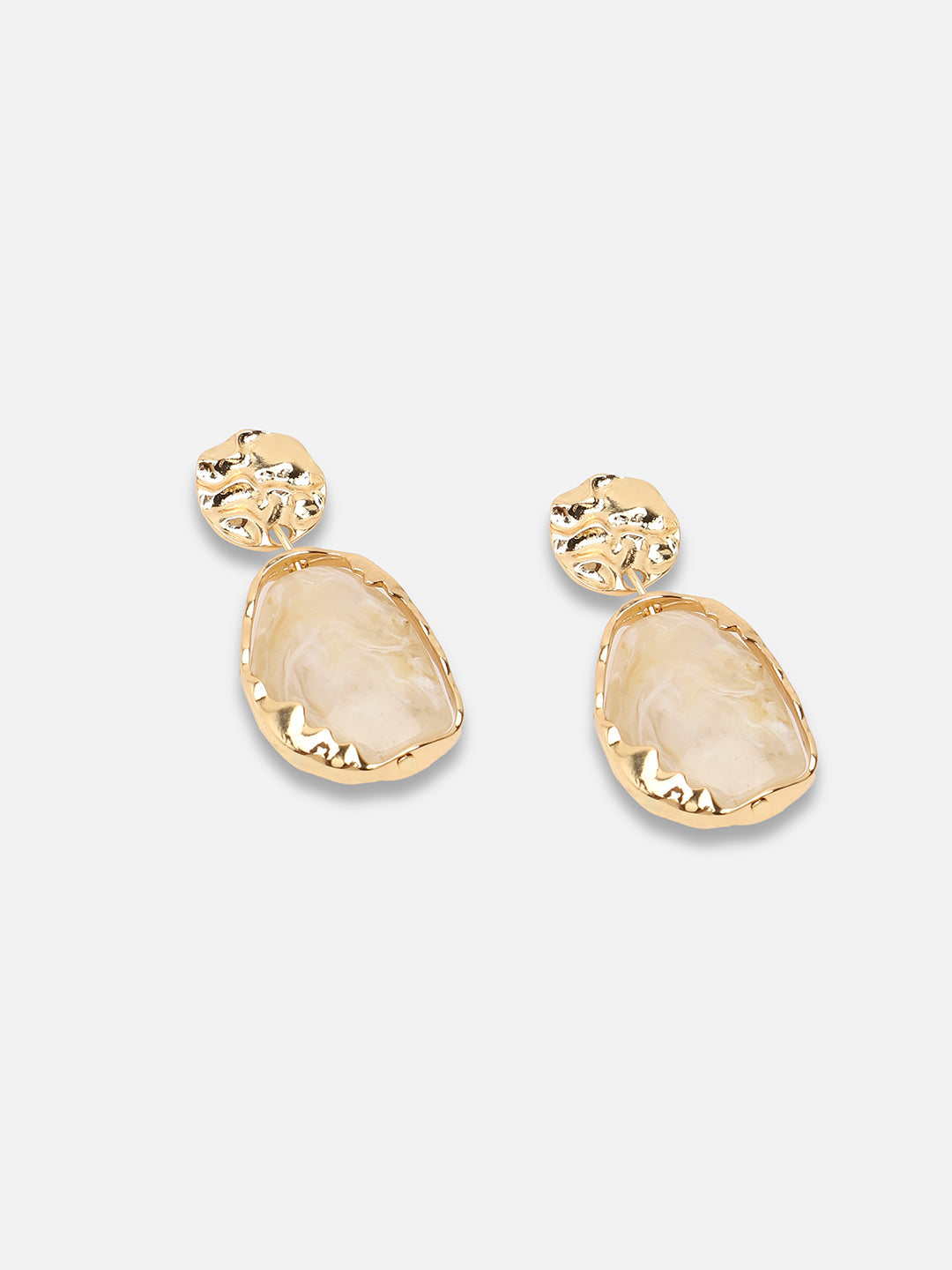 Gold Plated Party Designer Stone Drop Earring For Women