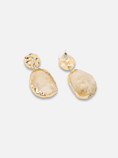 Gold Plated Party Designer Stone Drop Earring For Women
