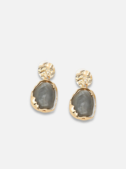 Gold Plated Party Designer Stone Drop Earring For Women