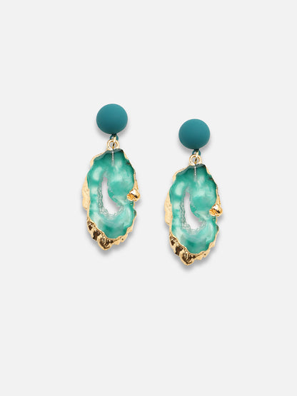 Gold Plated Party Designer Stone Drop Earring For Women