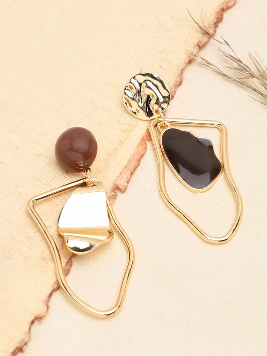 GOLD PLATED PARTY DESIGNER DROP EARRING FOR WOMEN