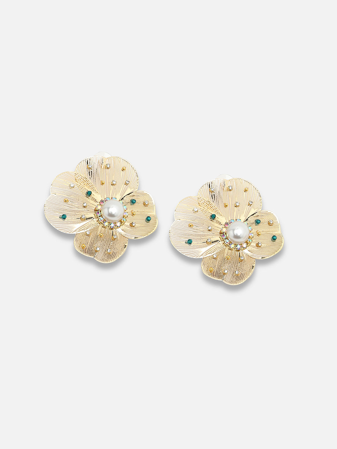 Gold Plated Party Designer Stone Drop Earring For Women