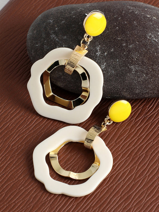 GOLD PLATED PARTY DESIGNER DROP EARRING FOR WOMEN