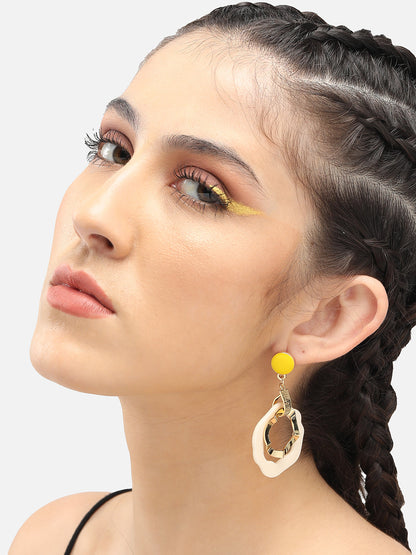GOLD PLATED PARTY DESIGNER DROP EARRING FOR WOMEN