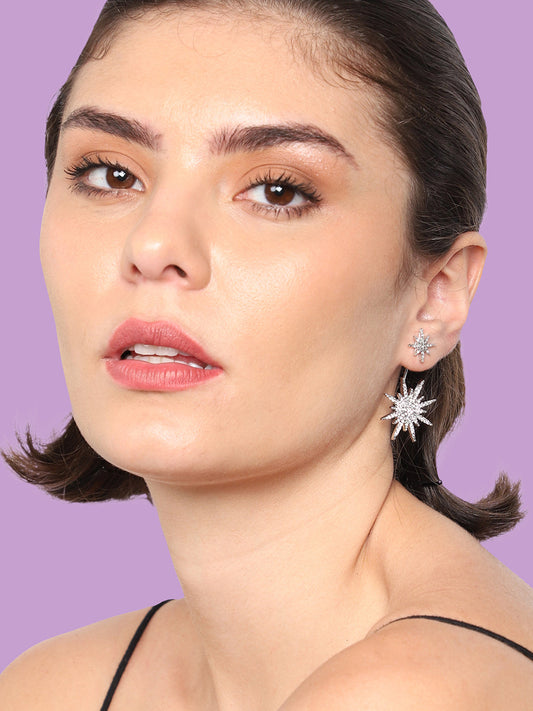 Gold Plated Party Designer Stone Drop Earring For Women