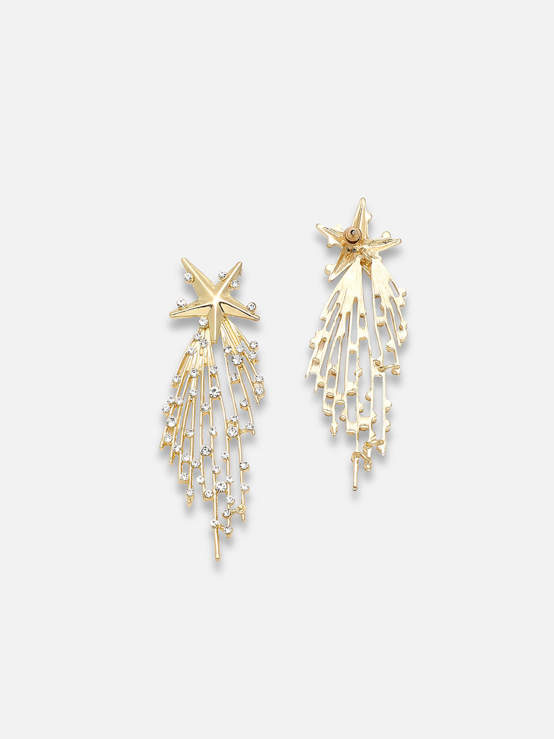 Gold Plated Party Designer Stone Drop Earring For Women