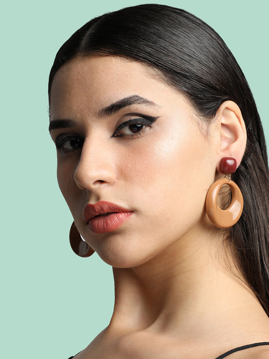 GOLD PLATED PARTY DESIGNER DROP EARRING FOR WOMEN