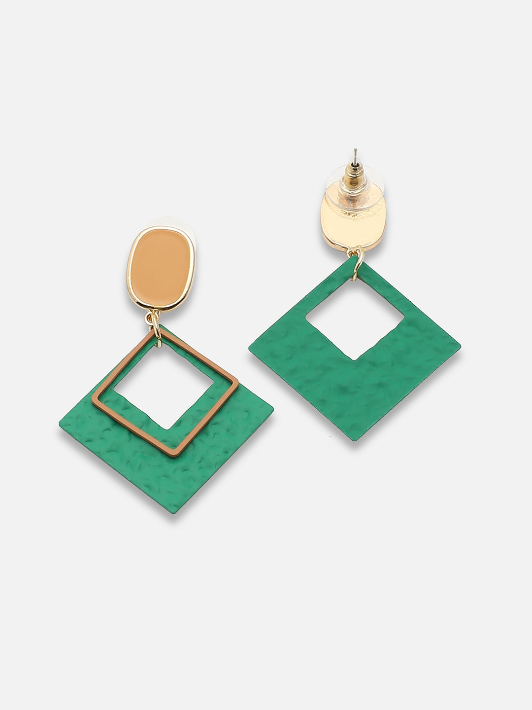 Gold Plated Party Designer Stone Drop Earring For Women