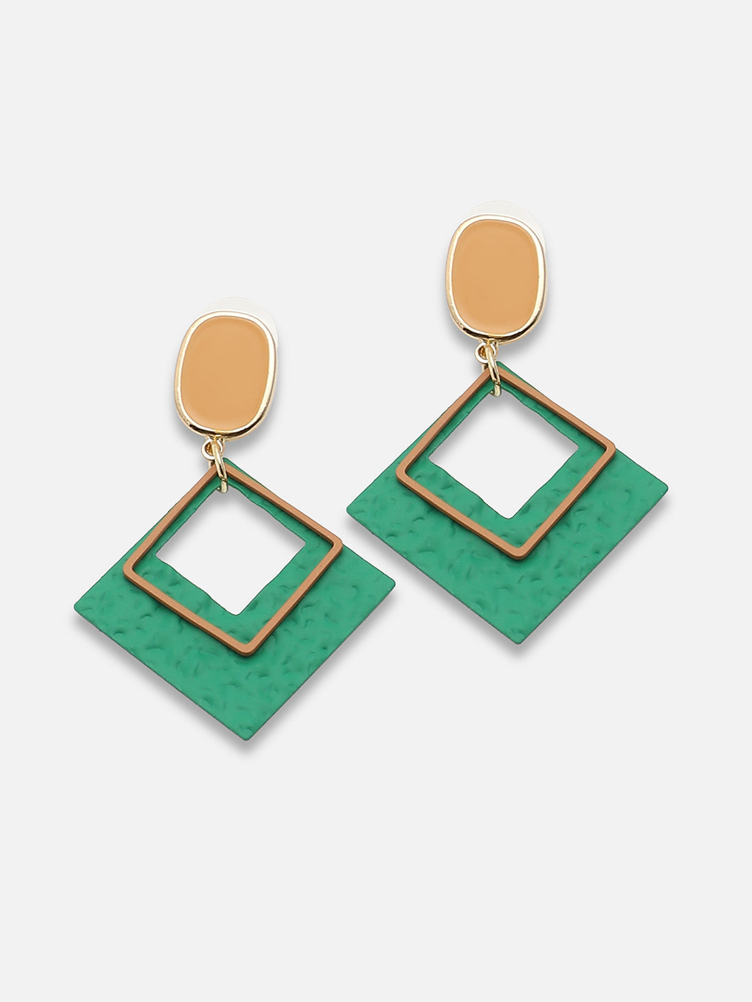 Gold Plated Party Designer Stone Drop Earring For Women