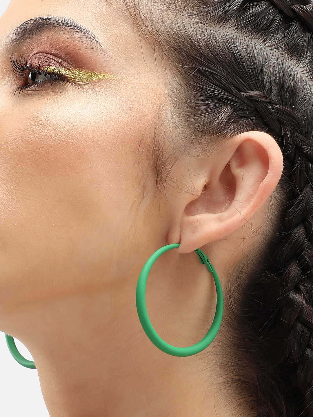 Gold Plated Party Designer Hoop Earring For Women
