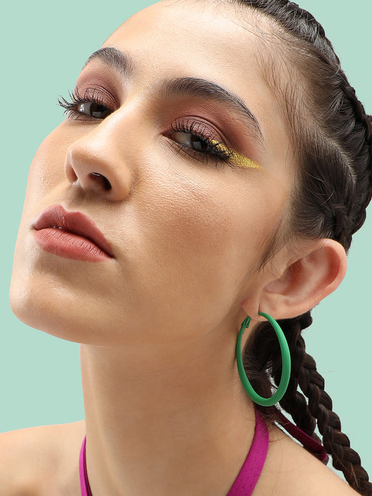 Gold Plated Party Designer Hoop Earring For Women