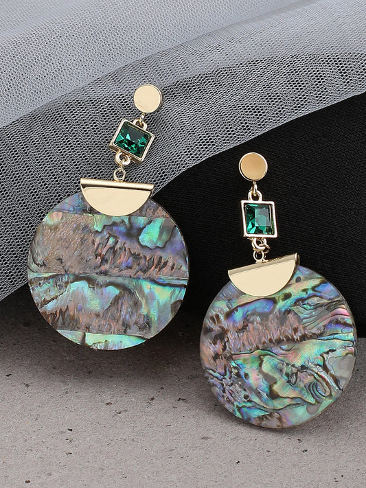 Gold Plated Party Designer Stone Drop Earring For Women