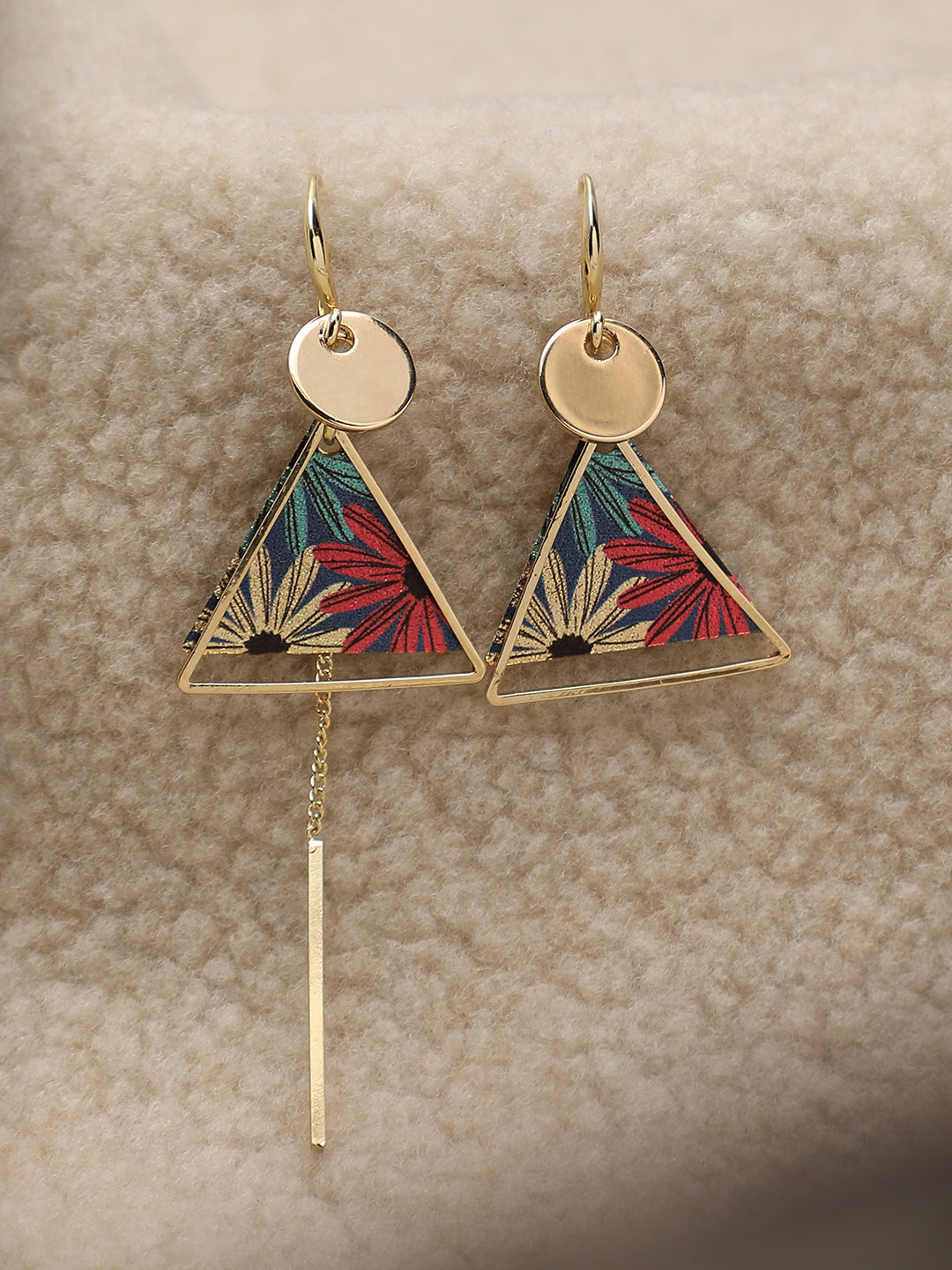 Gold Plated Party Designer Stone Drop Earring For Women