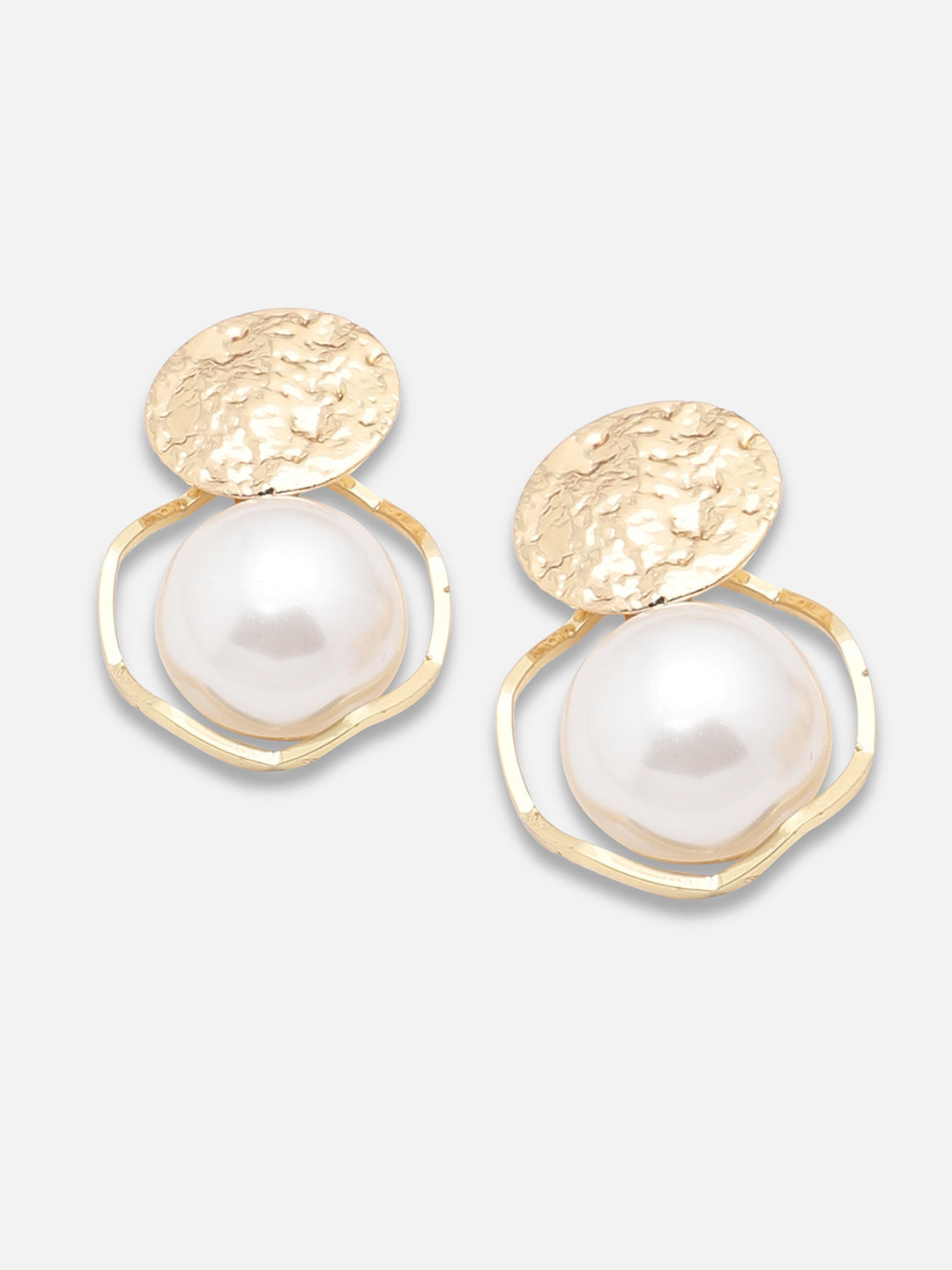 Gold Plated Party Pearls Drop Earring For Women