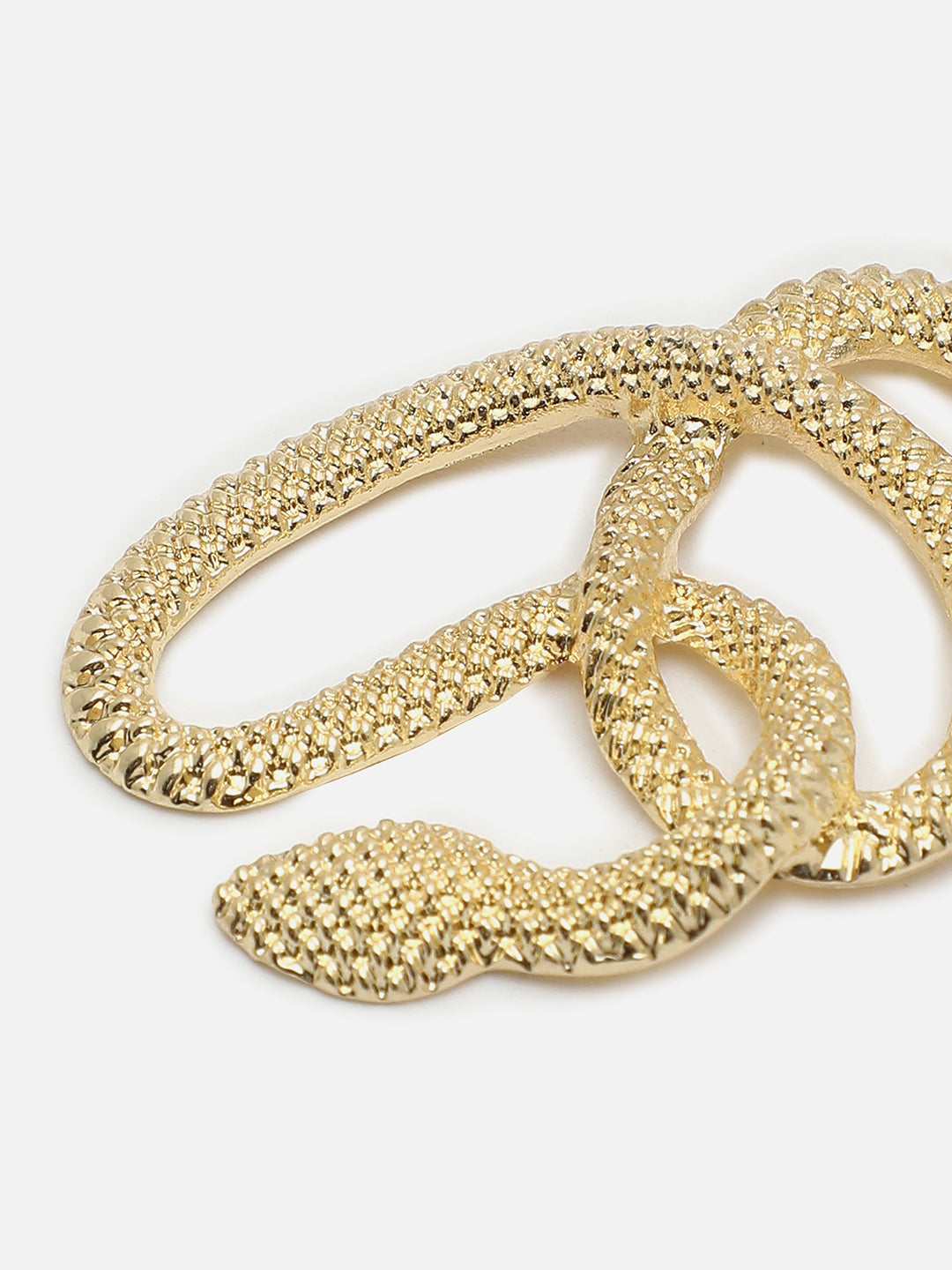GOLD PLATED SNAKE DESIGN DROP EARRINGS FOR WOMEN