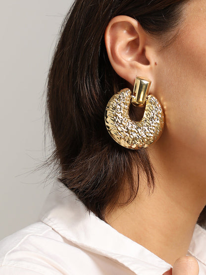 GOLD PLATED SNAKE DESIGN DROP EARRINGS FOR WOMEN