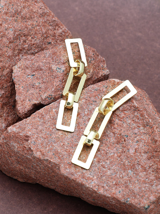 Gold Plated Designer Drop Earring
