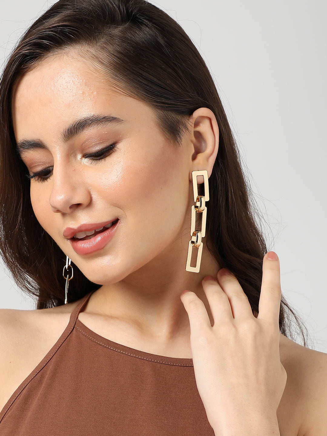 Gold Plated Designer Drop Earring