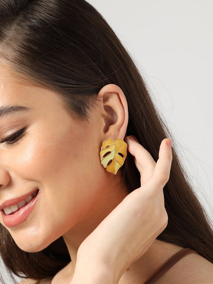 Gold Plated Designer Stud