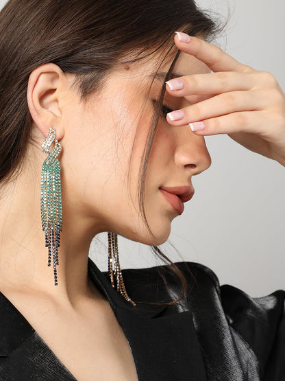 Gold Plated Beaded Drop Earring