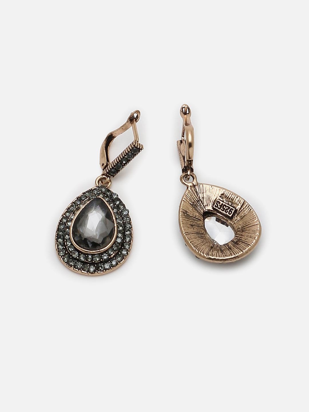Gold Plated Designer Stone Drop Earring
